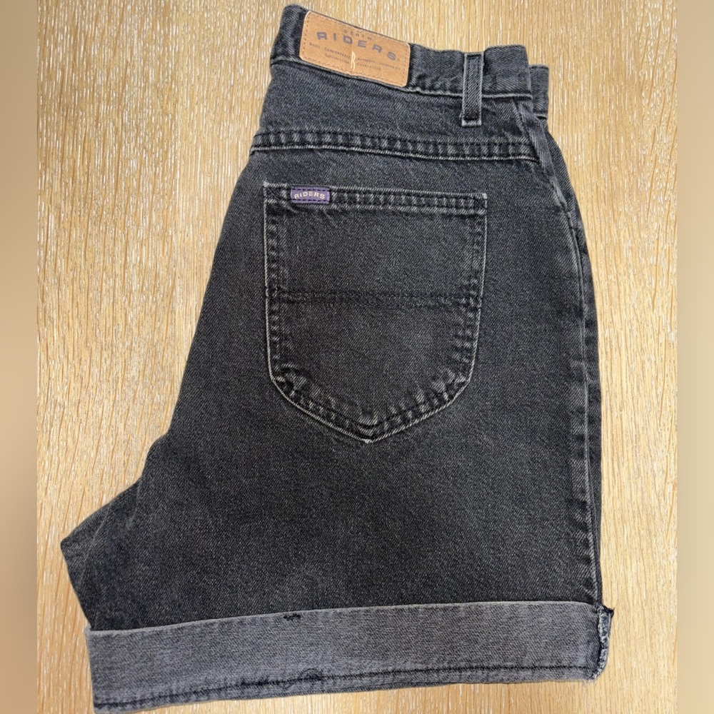 Vintage Rider Black Denim Shorts